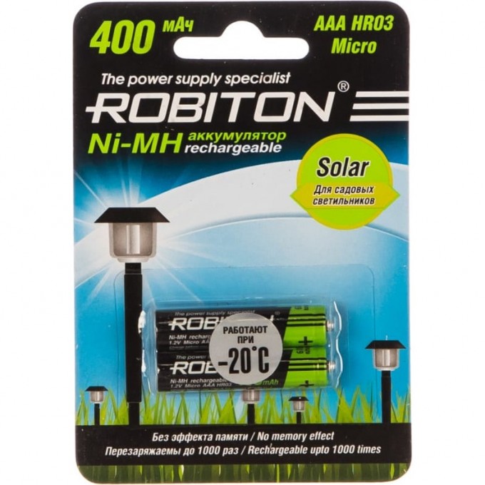 Аккумулятор ROBITON 400MHAAA-2 13904 Аккумулятор ROBITON 400MHAAA-2 13904